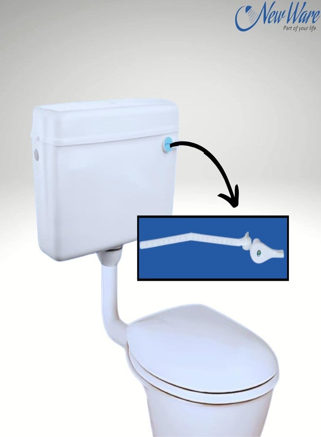 NEW WARE® Plastic Flush Tank Lever Handle (Indian Type) | Toilet Flush Lever Replacement | Durable ABS Plastic | Easy Installation | White | Pack of 1 - Image 3